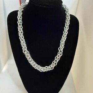 Silver chain necklace with Large Links